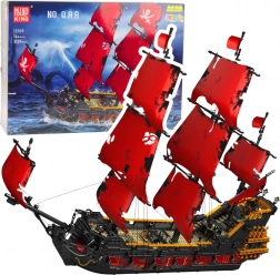 Constructieset piratenschip met rode zeilen 3139 onderdelen
