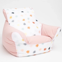 Kinderfauteuil met bolletjesvulling New Baby roze
