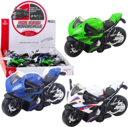 Sportieve race-motorfiets met vliegwiel, licht en geluid