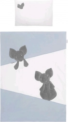 3-delige babybeddengoedset voor ledikant Belisima Mouse, blauw 90×120