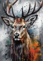 Diamond painting hert 30 × 40 cm