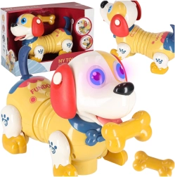 interactieve hond met magnetisch bot, aanraking en lichtjes