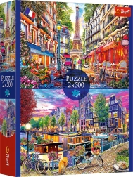 Puzzel 2×500 stukjes Europese metropolen
