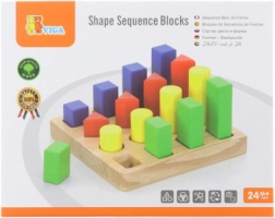 Houten inlegpuzzel – kleuren en vormen