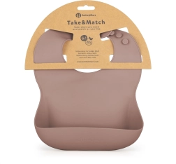 Petite&Mars siliconen slabbetje Take&Match velvet latte 6m+