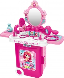 Kinder make-upkoffertje met tafeltje 38 cm met licht en geluid