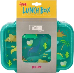 Lunchbox dinosaurus met bestekset