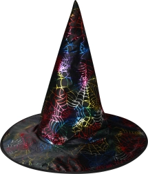 heksenhoed met spinnenwebprint voor volwassenen