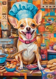CASTORLAND Puzzel Hond Chef-kok 120 stukjes