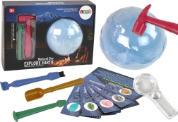 archeologische opgravingsset met mineralen en educatieve kaartjes