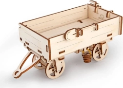 Houten mechanische 3D-puzzel aanhanger – UGEARS kar (68 onderdelen)