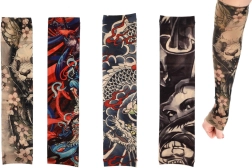 Elastische tattoo-mouw – 4 designs in zakje