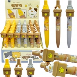 Gelpen met kat en blauwe inkt 0,5 mm