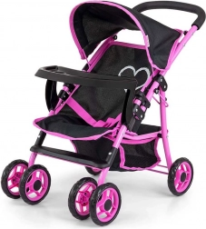 Kinder sportieve poppenwagen Milly Mally Kate Prestige Black