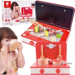 Houten Keuken 2-in-1 met Grill en Fornuis voor Kinderen 22dlg