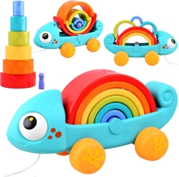 Regenboogkameleon Montessori-puzzel vanaf 18 maanden
