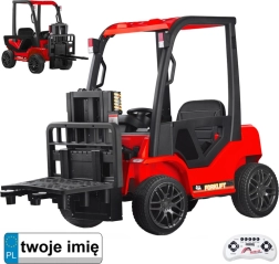 Elektrische kinderheftruck met afstandsbediening – Rood