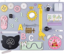 Houten manipulerend sensorisch bord 50 × 37,5 cm, grijs