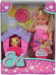 Pop Evička met hondenhok