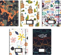 Oxybook schrift A5 40 bladen met kleurrijke motieven