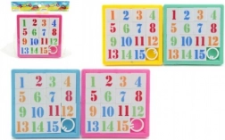 Schuifpuzzel met cijfers 4×4 (mix kleuren) – logische game 15
