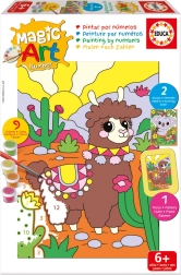 Educa schilderen op nummer koala en lama