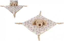 Knuffeldoekje voor baby’s beige hondje 25 × 25 cm