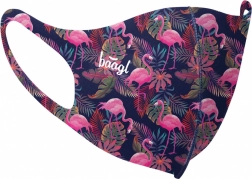 Baagl antibacterieel mondkapje voor volwassenen – Flamingo