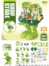 Rijdende dinosaurus en winkel 2-in-1 voor kinderen vanaf 3 jaar