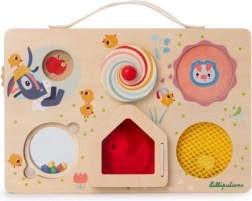 Lilliputiens houten activiteitenpaneel - avontuur op de boerderij