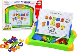 Magnetisch educatief bord met letters en cijfers