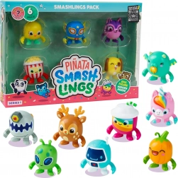 piñata smashlings – set van 6 willekeurige figuurtjes met wezens, serie 1