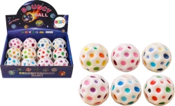 Kosmische stuiter- en knijpkogel met ribbels, wit 7 cm