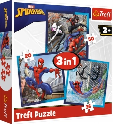 Puzzel 3-in-1 Spider-Man Spinnende vrienden
