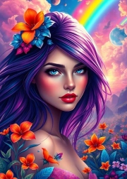 Puzzel Regenboogmeisje 500 stukjes van Alipson