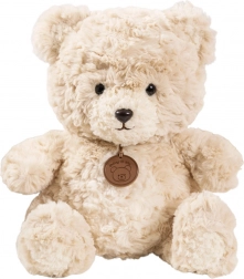 Pluchen teddybeer met medaillon beige 25 cm