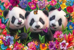 Puzzel Panda-trio 200 stukjes