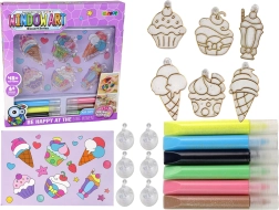 Creatieve set glas-in-lood ramen met uithardende 3D-verf