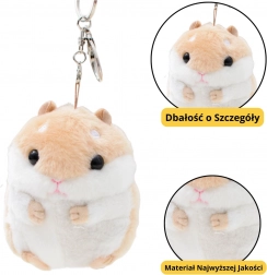 Pluche Hamster Sleutelhanger Beige 10 cm