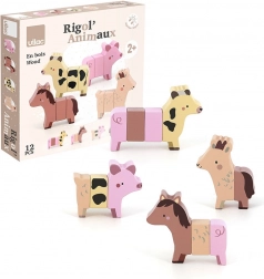 Vilac houten magnetische boerderijdieren-puzzel