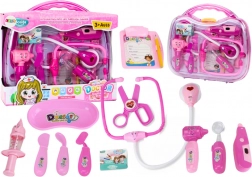 Dokterset voor kleine dokters in koffertje – roze, met licht en geluid