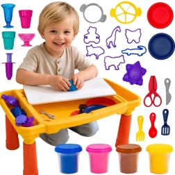 Woopie creatieve tafel met boetseerklei en accessoires, 40 onderdelen