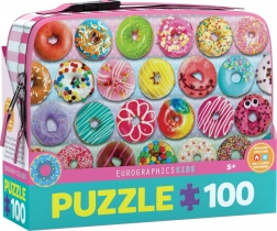 Puzzel in thermo-broodtrommel Donuts 100 stukjes EUROGRAPHICS