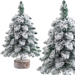 Decoratieve besneeuwde kerstboom op stam 60 × 16 cm