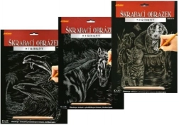 Krasplaatje met paardenmotief - Zilverkleurig 20x25 cm