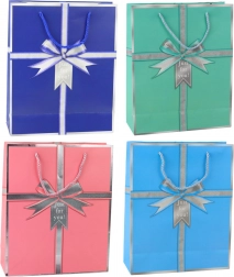 Cadeautas van papier met strik Just for you 32 × 26 × 12 cm