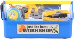 Kinder plastic gereedschapset met boormachine in draagbare koffer
