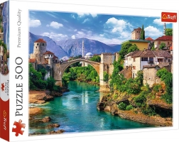 Puzzel 500 stukjes Oude Brug in Mostar, Bosnië en Herzegovina – Trefl