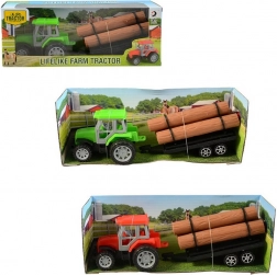 Tractor met aanhanger op vliegwiel