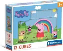 Peppa Big-afbeeldingsblokjes van Clementoni, 12 blokjes